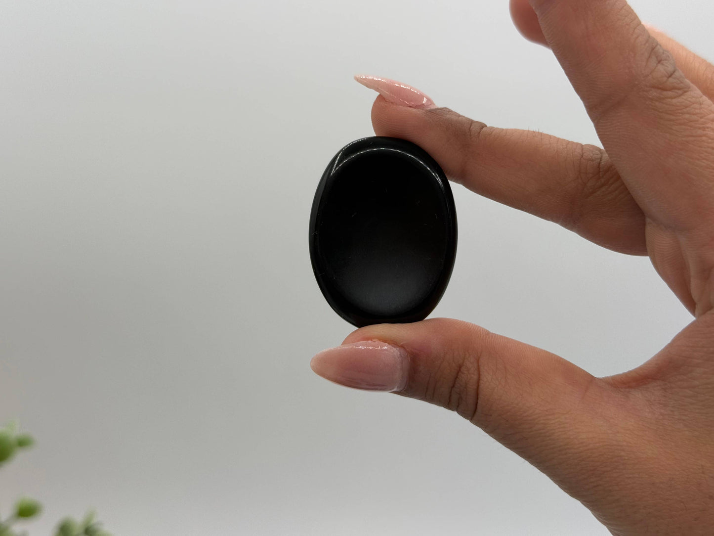 Black Obsidian Worry Stones 40x30x8mm (1 piece)