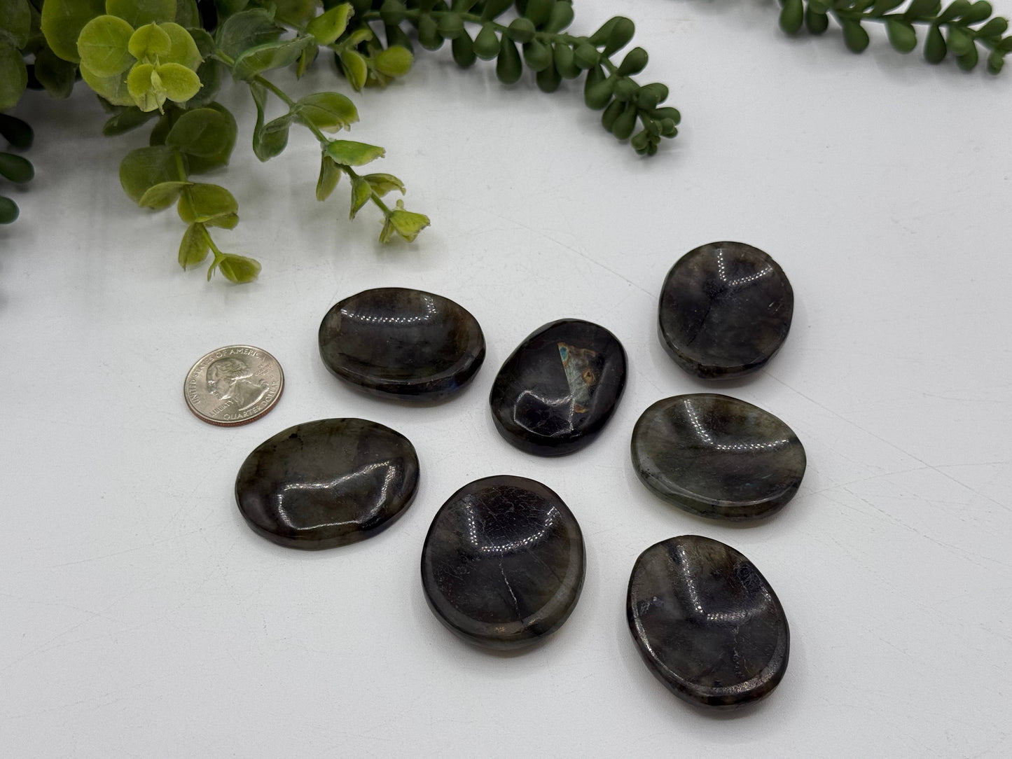 Labradorite Worry Stones 40x30x8mm (1 piece)
