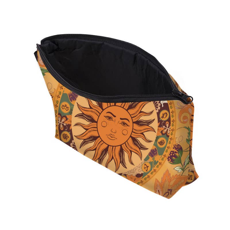 Sun and Moon Series Printed Cosmetic Bag Clutch