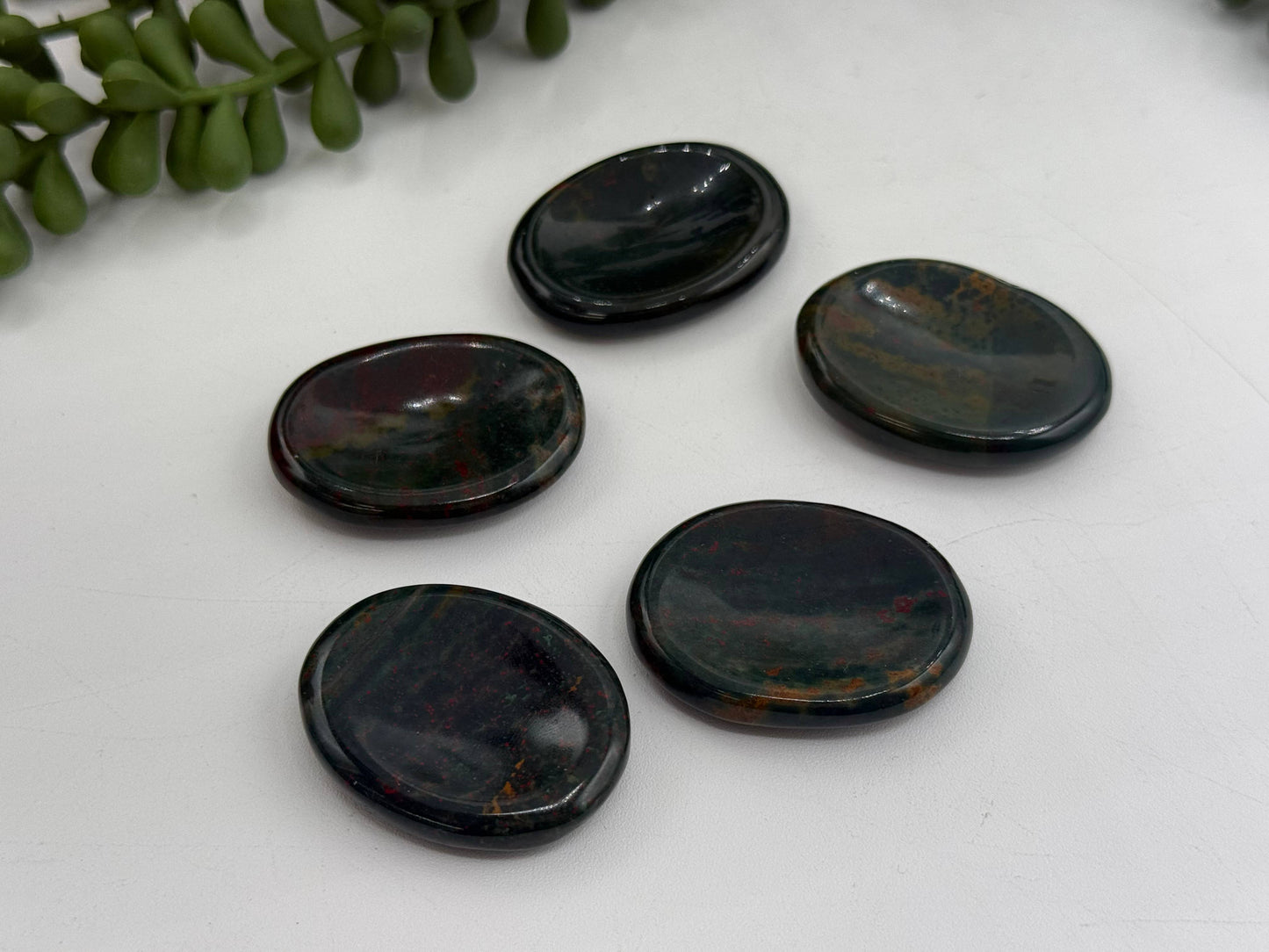 Bloodstone Worry Stones 40x30x8mm (1 piece)
