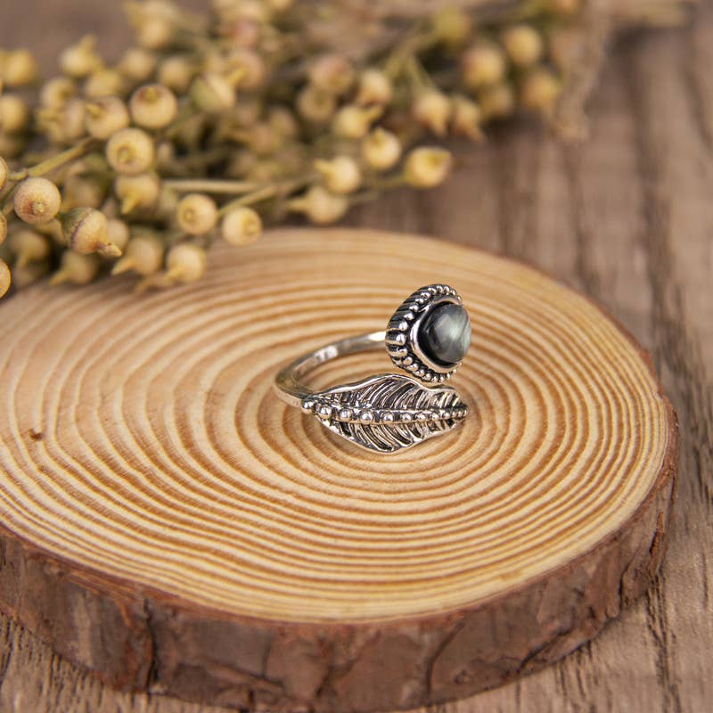 Bohemian Leaf Moonstone Ring