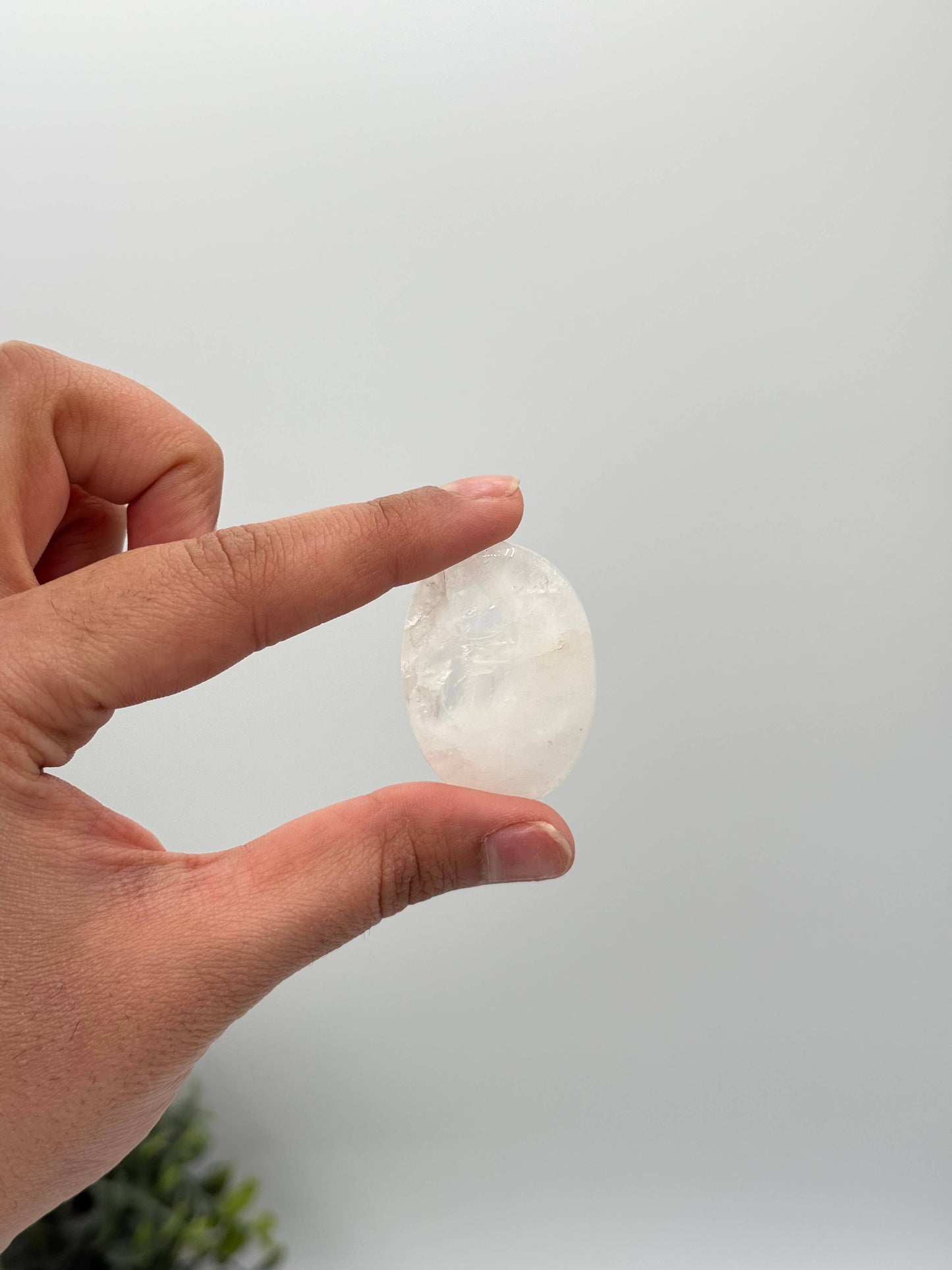Clear Quartz Worry Stones 40x30x8mm (1 piece)