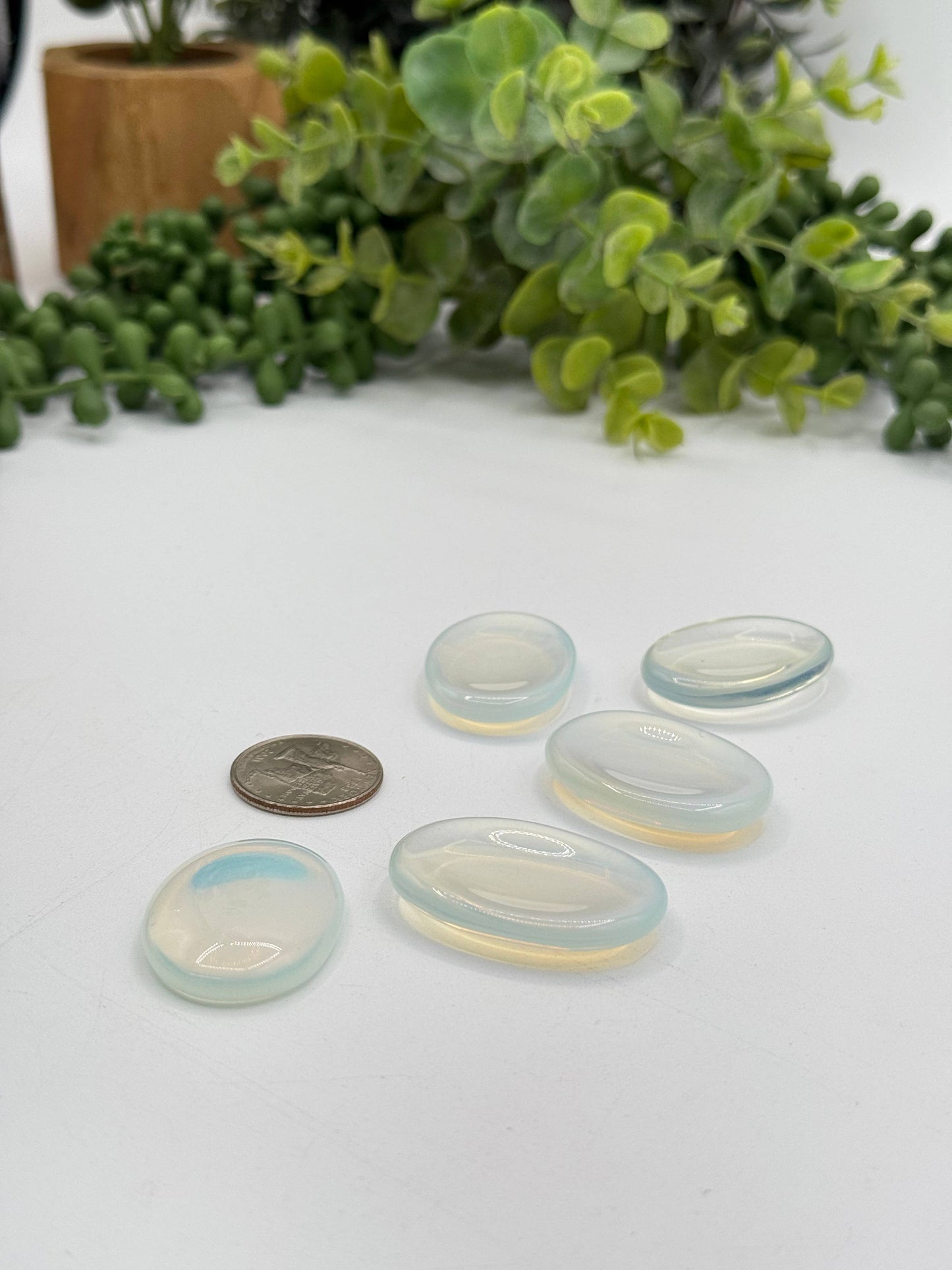 Opalite Worry Stones 40x30x8mm