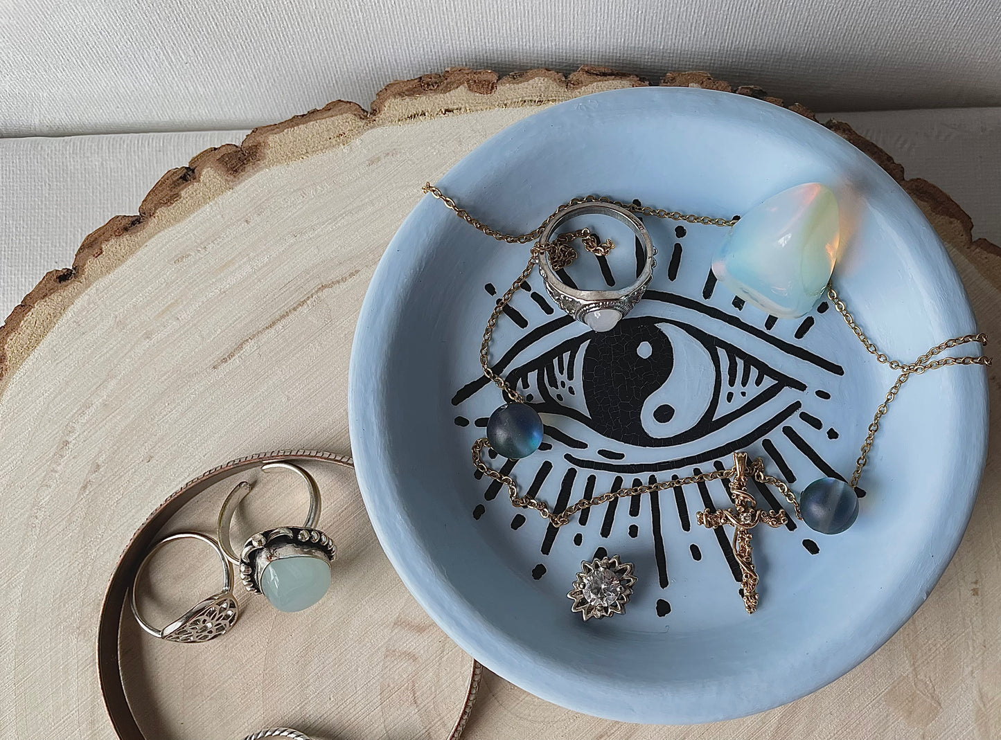 Ying Yang eye trinket dish