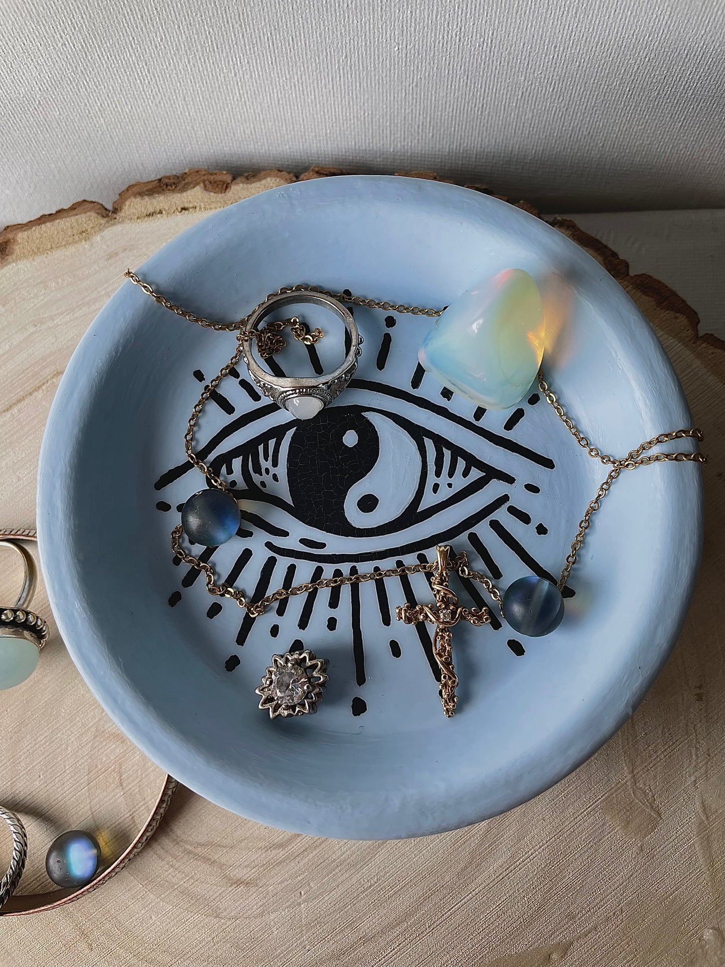 Ying Yang eye trinket dish