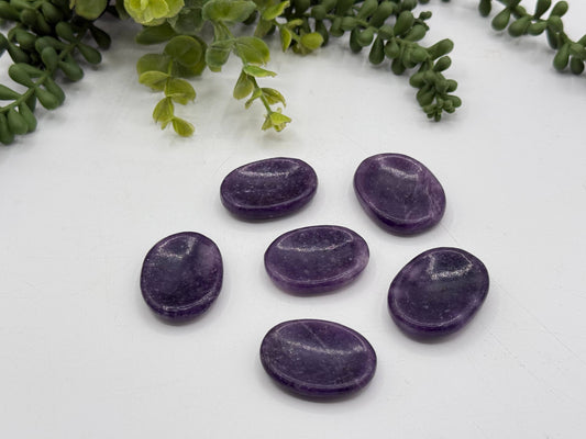 Lepidolite Worry Stones 40x30x8mm (1 piece)
