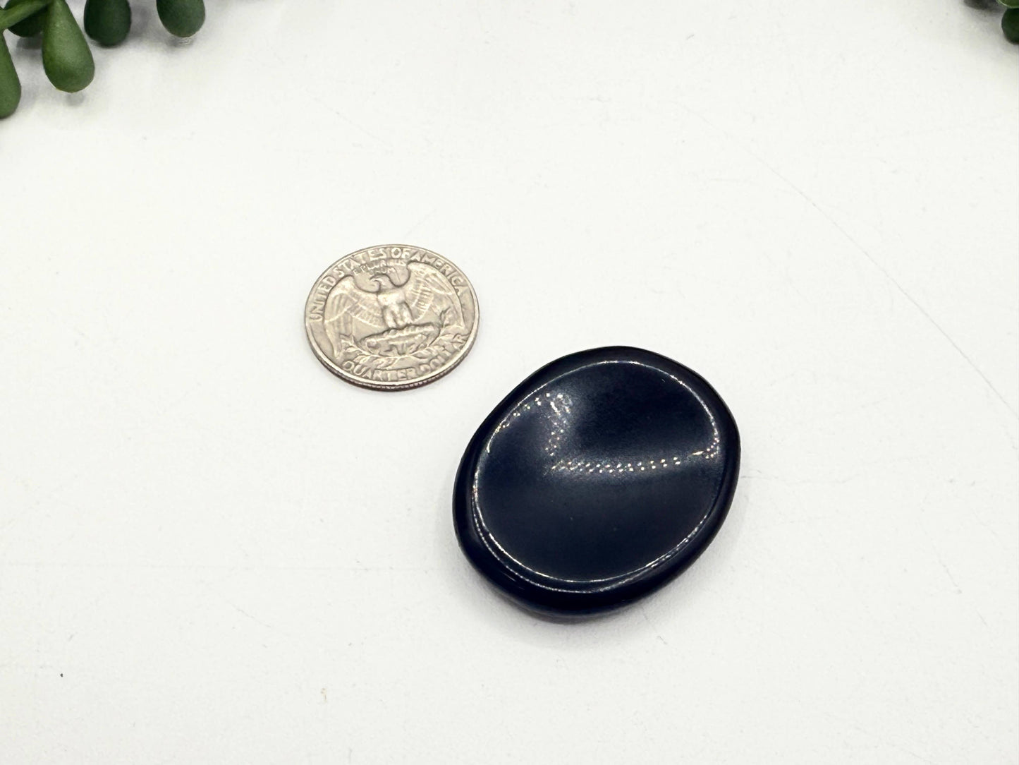 Black Obsidian Worry Stones 40x30x8mm (1 piece)