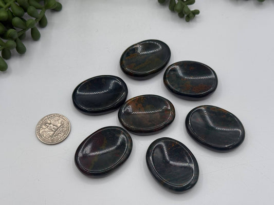 Bloodstone Worry Stones 40x30x8mm (1 piece)